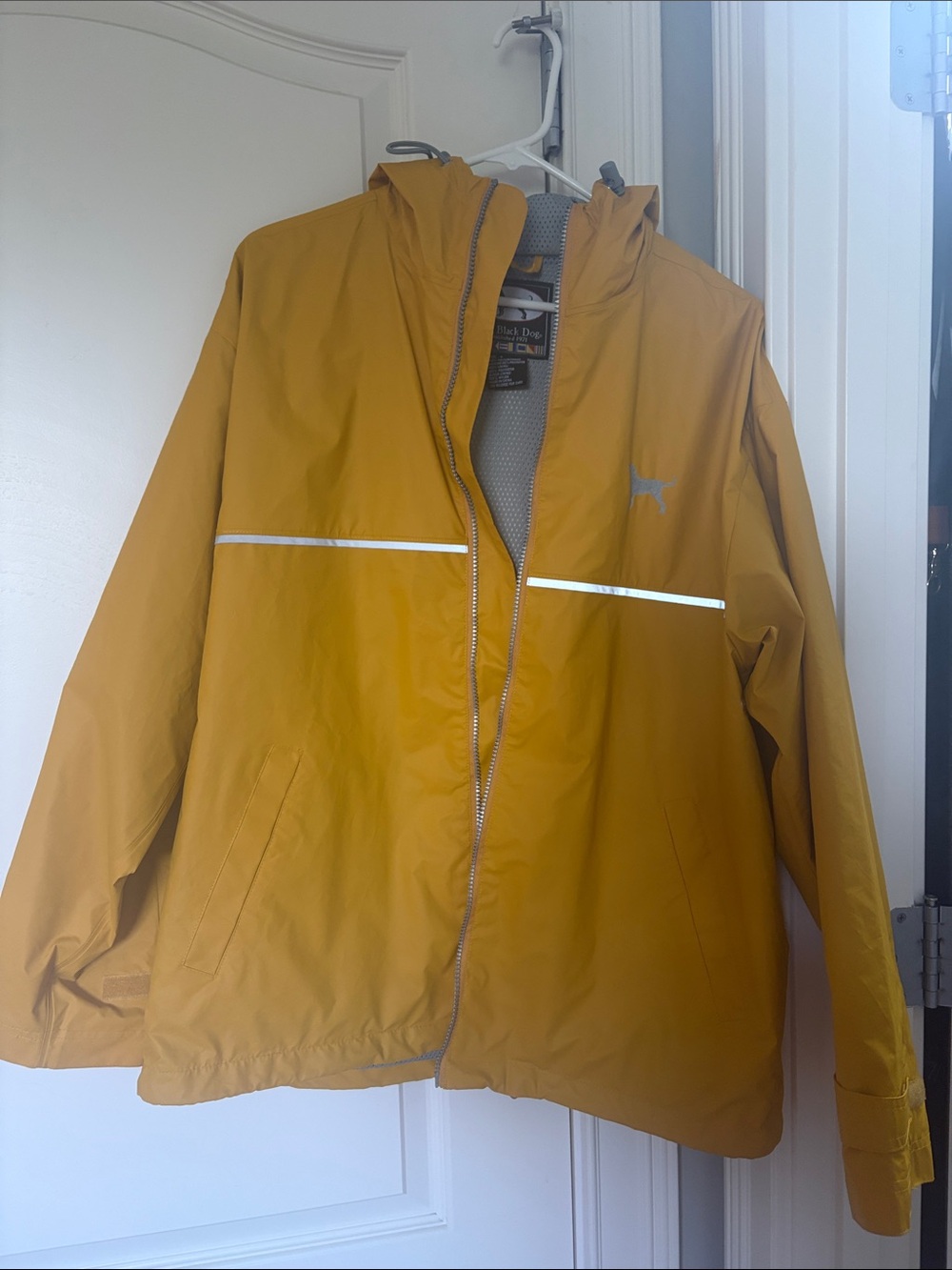 Yellow Lightweight Hooded Rain Jacket